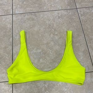 Neon Yellow Zaful bikini top